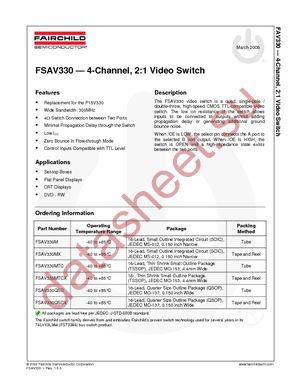 FSAV330MTCX datasheet  
